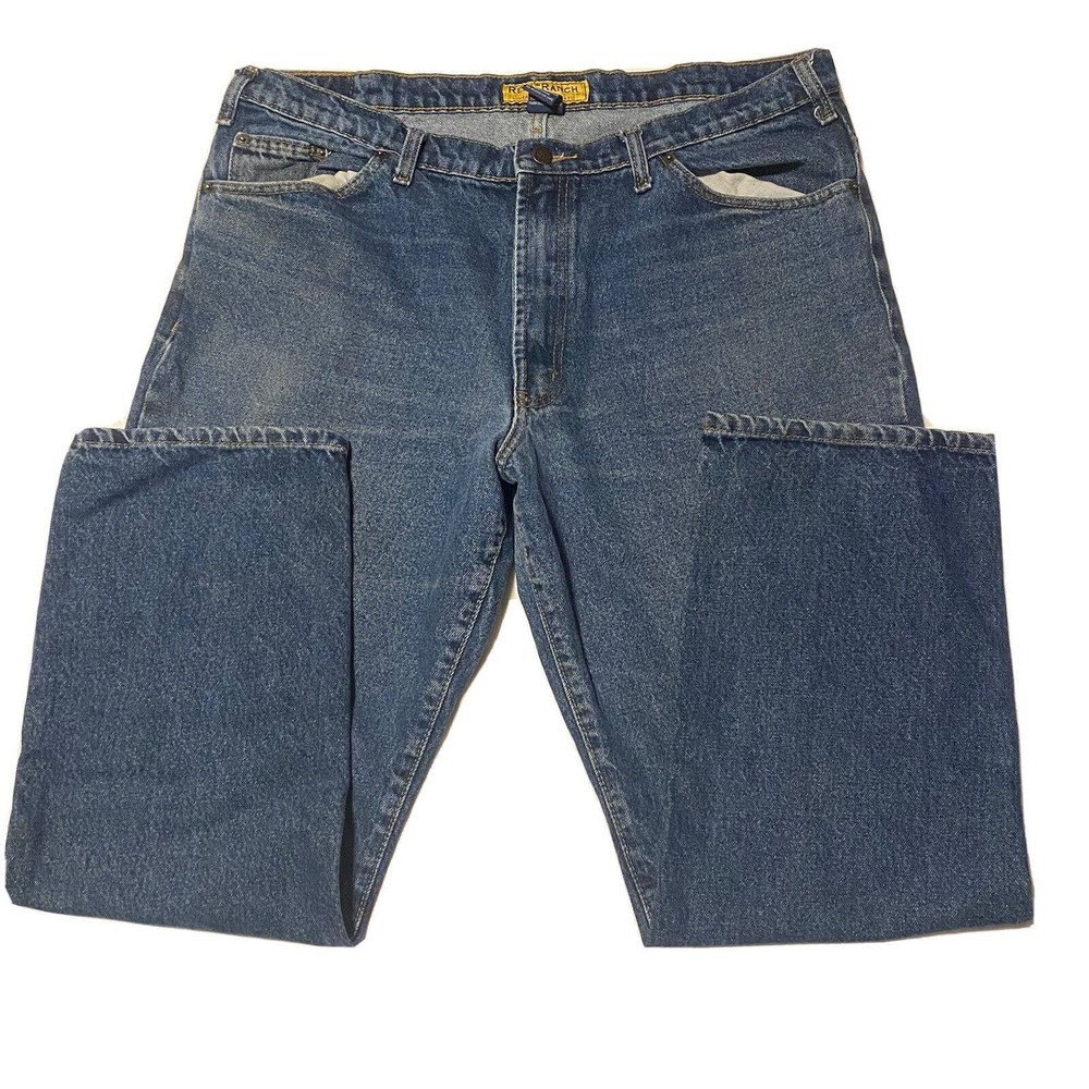 Real Ranch Premium Low rise relaxed fit Workwear Mens 40x32 (40x30)Blue Jeans